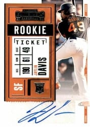 2020 Panini Contenders Base Set Jaylin Davis #162 card