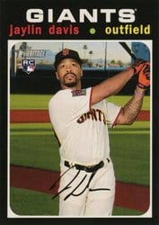 2020 Topps Heritage Base Set Jaylin Davis #546 card