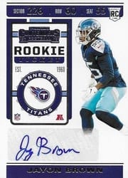 2019 Panini Contenders Base Set Jayon Brown #141 card