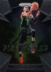 2018-19 Panini Prizm Fireworks Jayson Tatum #26 card