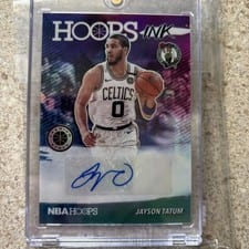 2019 Panini Hoops Premium Stock Hoops Ink Jayson Tatum #HI-JTA card