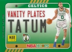 2020-21 Hoops Vanity Plates Jayson Tatum #22 card