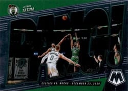 2021-22 Panini Mosaic Bang! Jayson Tatum #9 card