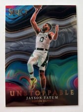2021-22 Panini Select Unstoppable Jayson Tatum #14 card