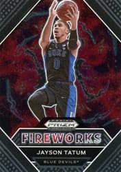 2021 Panini Prizm Draft Picks Fireworks Jayson Tatum #19 card