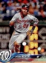 2018 Topps Base Set Jayson Werth #28 card