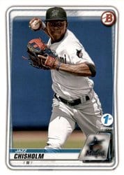 2020 Bowman 1st Edition Base Set Jazz Chisholm #BFE-72 card