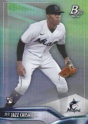 2021 Bowman Platinum Base Set Jazz Chisholm #24 card