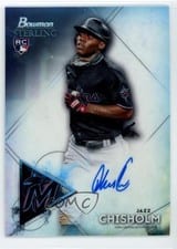 2021 Bowman Sterling Rookie Autographs Jazz Chisholm #BSRA-JC card