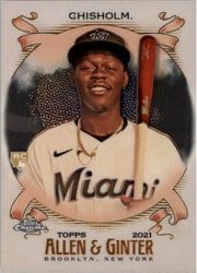 2021 Topps Allen & Ginter Chrome Base Set Jazz Chisholm #231 card