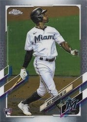 2021 Topps Chrome Base Set Jazz Chisholm #144 card