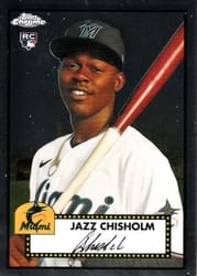 2021 Topps Chrome Platinum Anniversary Base Set Jazz Chisholm #7 card