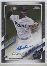 2021 Topps Chrome Rookie Autographs Jazz Chisholm #RA-JCH card