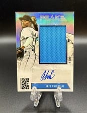 2022 Panini Capstone Peak Material Signatures Jazz Chisholm #PMS-JC card