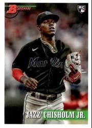 2021 Bowman Heritage Base Set Jazz Chisholm Jr. #63b card