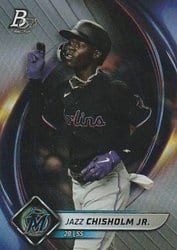 2022 Bowman Platinum Base Set Jazz Chisholm Jr. #73 card