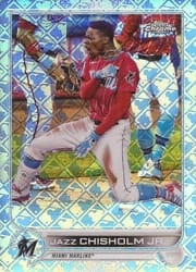 2022 Topps Chrome Logofractor Edition Base Set Jazz Chisholm Jr. #109 card