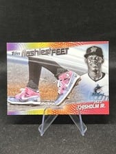 2022 Topps Flashiest Feet Autographs Jazz Chisholm Jr. #FF-7 card