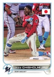 2022 Topps Japan Edition Base Set Jazz Chisholm Jr. #143 card
