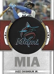 2023 Topps Team Logo Manufactured Patches Jazz Chisholm Jr. #TLP-JC card