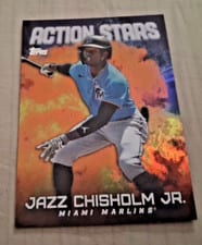 2023 Topps Update Action Stars Autographs Jazz Chisholm Jr. #AS-30 card