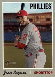 2019 Topps Heritage Base Set Jean Segura #450 card