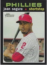 2020 Topps Heritage Base Set Jean Segura #458 card