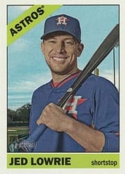 2015 Topps Heritage Base Set Jed Lowrie #611 card