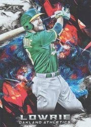 2018 Topps Fire Base Set Jed Lowrie #156 card