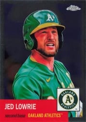2022 Topps Chrome Platinum Anniversary Base Set Jed Lowrie #316 card