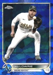 2022 Topps Chrome Sapphire Edition Base Set Jed Lowrie #343 card