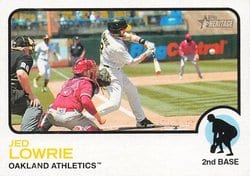 2022 Topps Heritage Base Set Jed Lowrie #8 card
