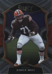 2020 Panini Select Base Set Jedrick Wills #90 card