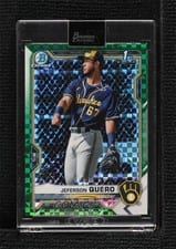 Jeferson Quero 2021 Bowman Chrome X Prospects Green X-Fractor card