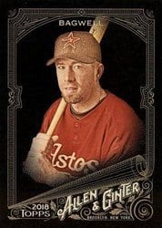 2018 Topps Allen & Ginter X Base Set Jeff Bagwell #221 card