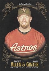 2021 Topps Allen & Ginter X Base Set Jeff Bagwell #20 card