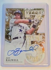 2026 Topps 75 Years of Topps Die-Cut Autographs Jeff Bagwell #75YA-JB card
