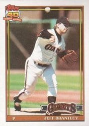 1991 Topps Base Set Jeff Brantley #17 card