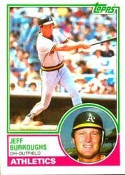 1983 Topps Base Set Jeff Burroughs #648 card