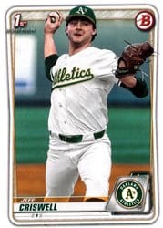 2020 Bowman Draft Base Set Jeff Criswell #BD-134 card