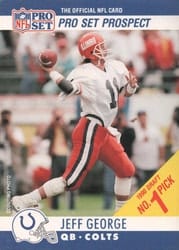 1990 Pro Set Base Set Jeff George #669 card