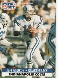 1991 Pro Set Base Set Jeff George #177 card