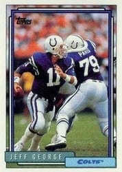 1992 Topps Base Set Jeff George #678 card