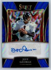 2021 Panini Select Signatures Select Jeff George #SSP-JGE card