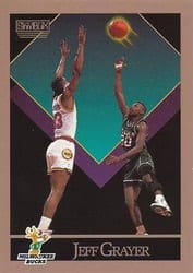 1990-91 SkyBox Base Set Jeff Grayer #157 card