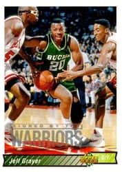 1992-93 Upper Deck Base Set Jeff Grayer #77 card