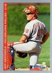 1993 Fleer Base Set Jeff Grotewold #490 card