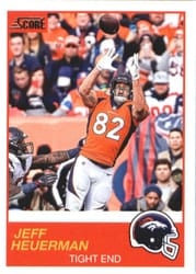 2019 Score Base Set Jeff Heuerman #18 card