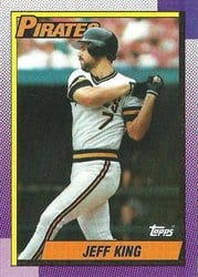 1990 Topps Base Set Jeff King #454 card