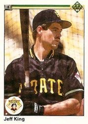 1990 Upper Deck Base Set Jeff King #557 card
